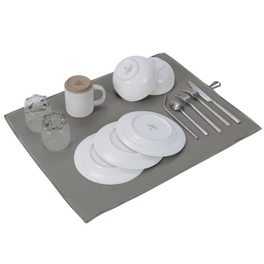 Kitchen Details Jumbo Gray Drying Mats, 2ct.